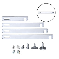 220mm Nickel Plated Divan Bed Linking Bars Kit