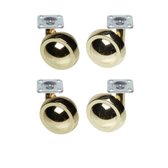 Metal Shepherd Ball Casters / Castors - Brass - Various Fittings