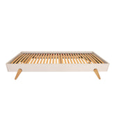 Chatsworth – Upholstered Bed Frame with External Oak Legs – Small Single (2ft 6)