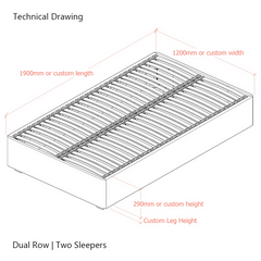 Fleming Space-Saving 4ft Small Double Upholstered Bed Frame