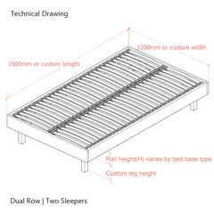 Goring 4ft Small Double Upholstered Bed Frame with Interchangeable Bed Legs