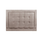 Dufton | European Double 140cm | Buttoned Squares with Piped Border | Upholstered Headboard