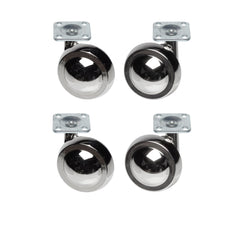 Metal Shepherd Ball Casters / Castors - Nickel - Various Fittings