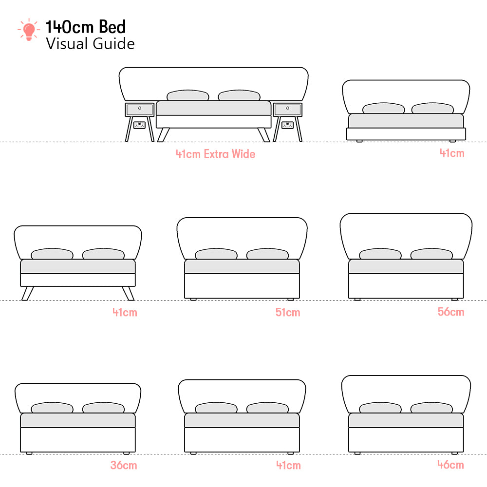 Calke | 140cm European Double | Flare | Upholstered Headboard