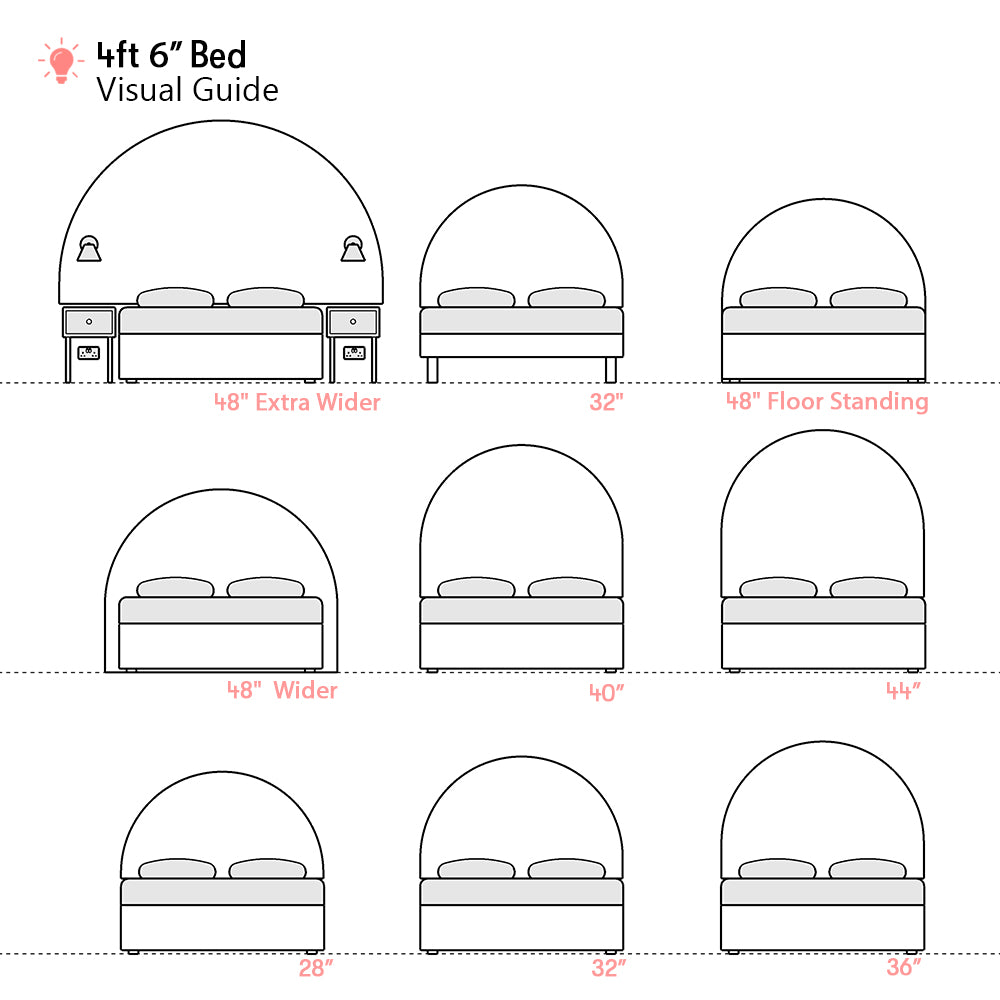 Lunarleigh | UK 4ft 6 Double | Domed | Shaped Upholstered Headboard