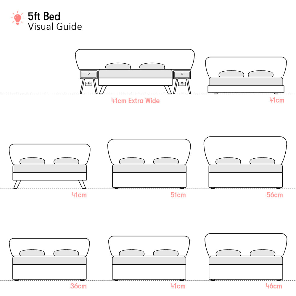 Calke | 5ft UK King | Flare | Upholstered Headboard