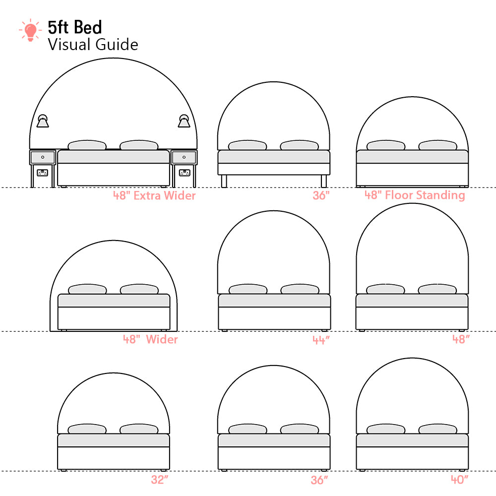 Lunarleigh | UK 5ft King size | Domed | Shaped Upholstered Headboard