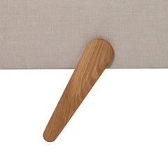 Chatsworth – Upholstered Bed Frame with External Oak Legs – European King (160cm)