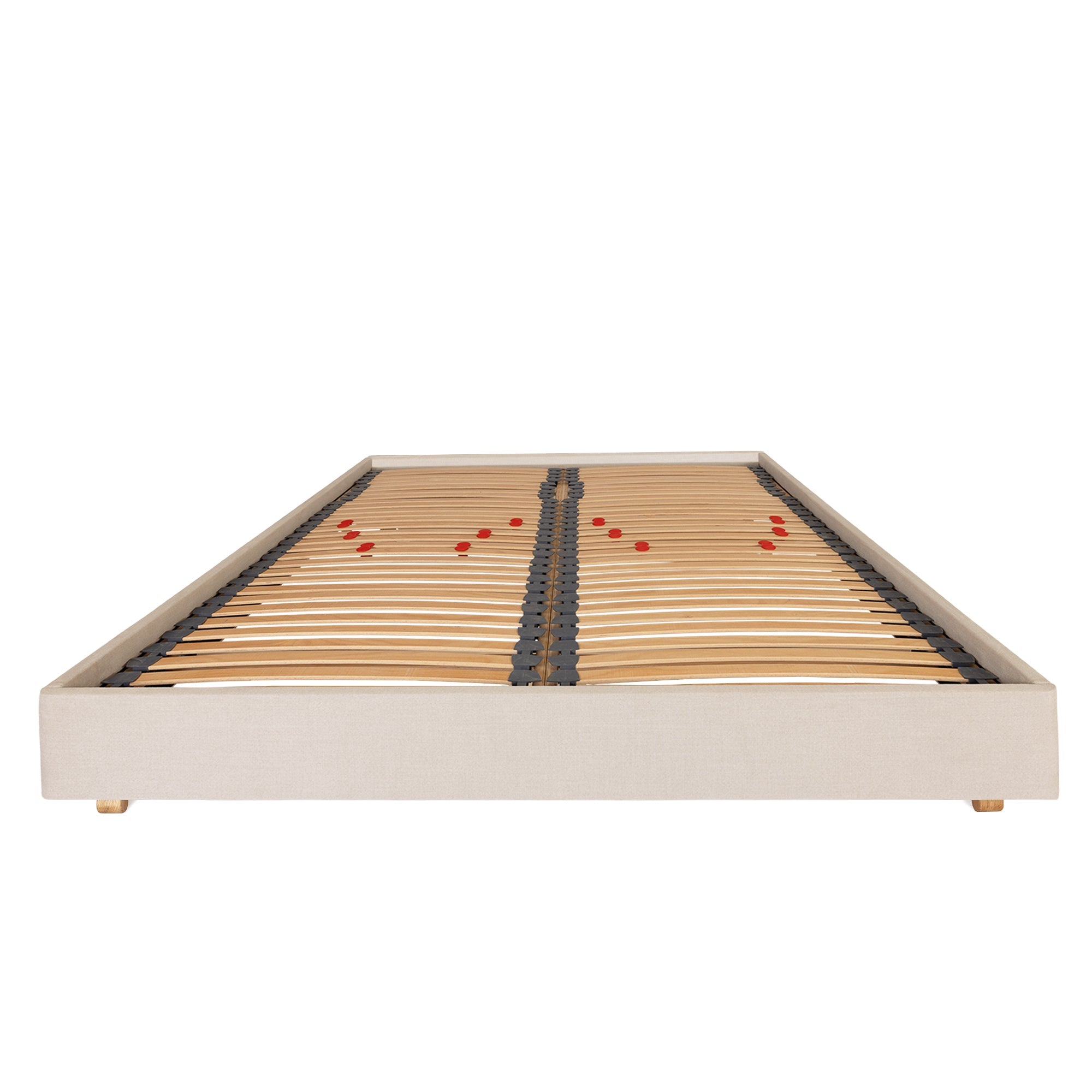 Chatsworth Upholstered Bed Frame with Externally Mounted Oak Legs