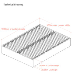 Fleming Space-Saving 4ft 6 Double Upholstered Bed Frame