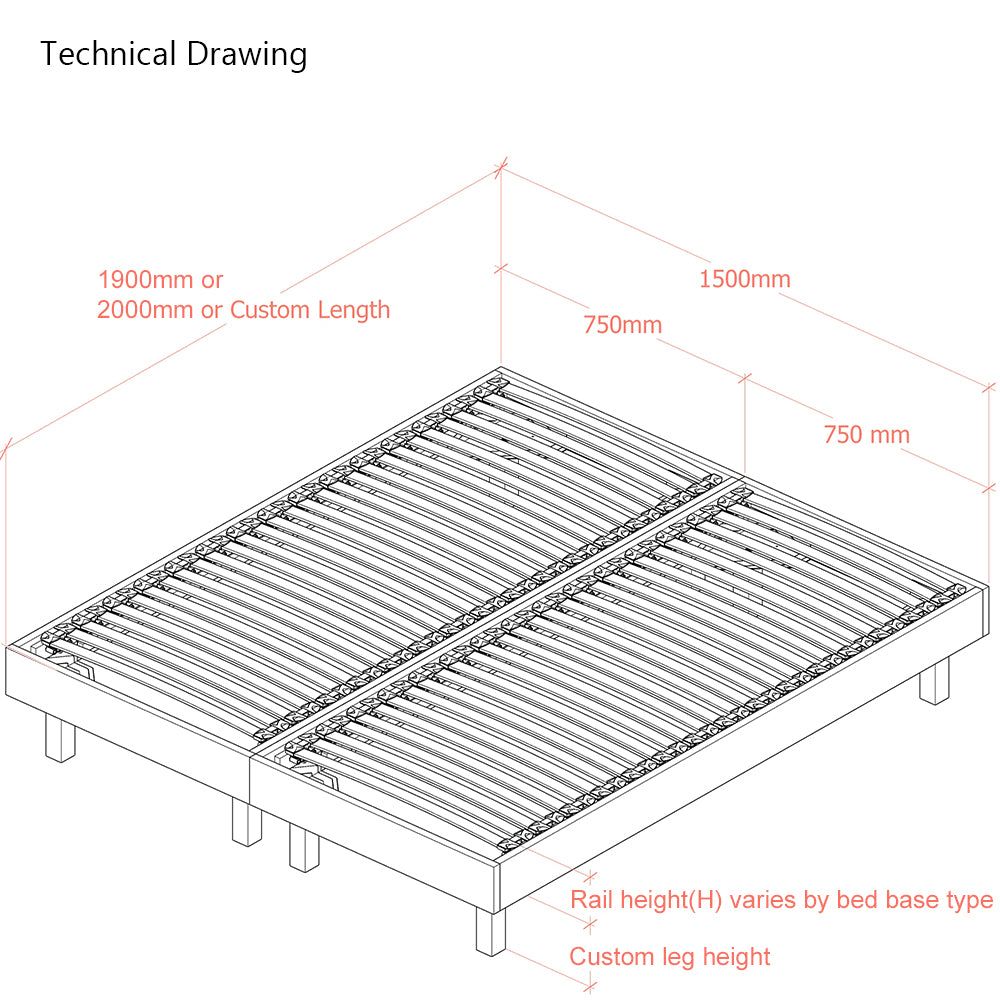 Goring | 5ft UK King Size | Upholstered Bed Frame Set | Zip and Link