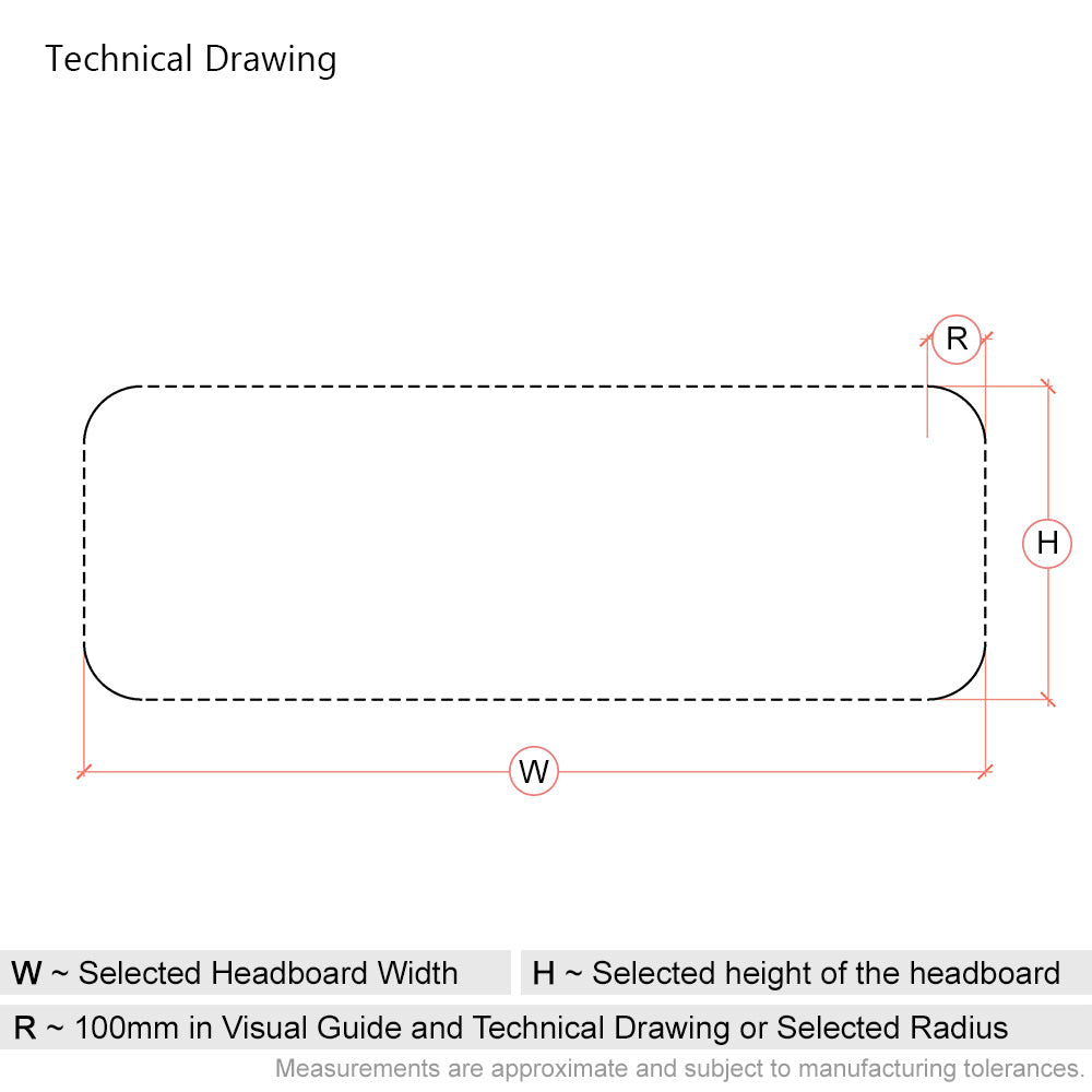 Bowood | 4ft 6 UK Double | Rounded Corner | Upholstered Headboard