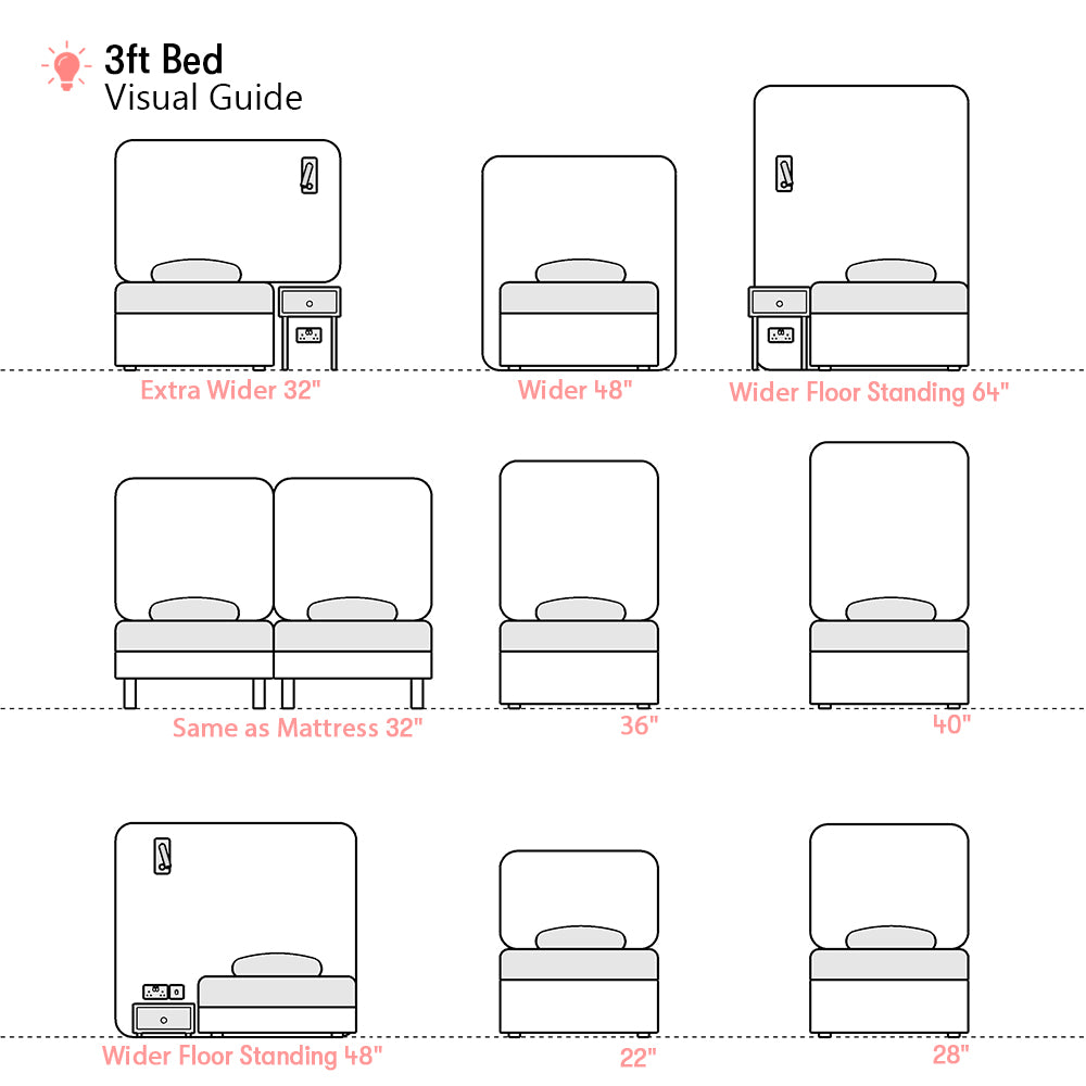 Bowood | 3ft Single | Rounded Corner | Upholstered Headboard