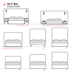 Bowood | 4ft 6 UK Double | Rounded Corner | Upholstered Headboard